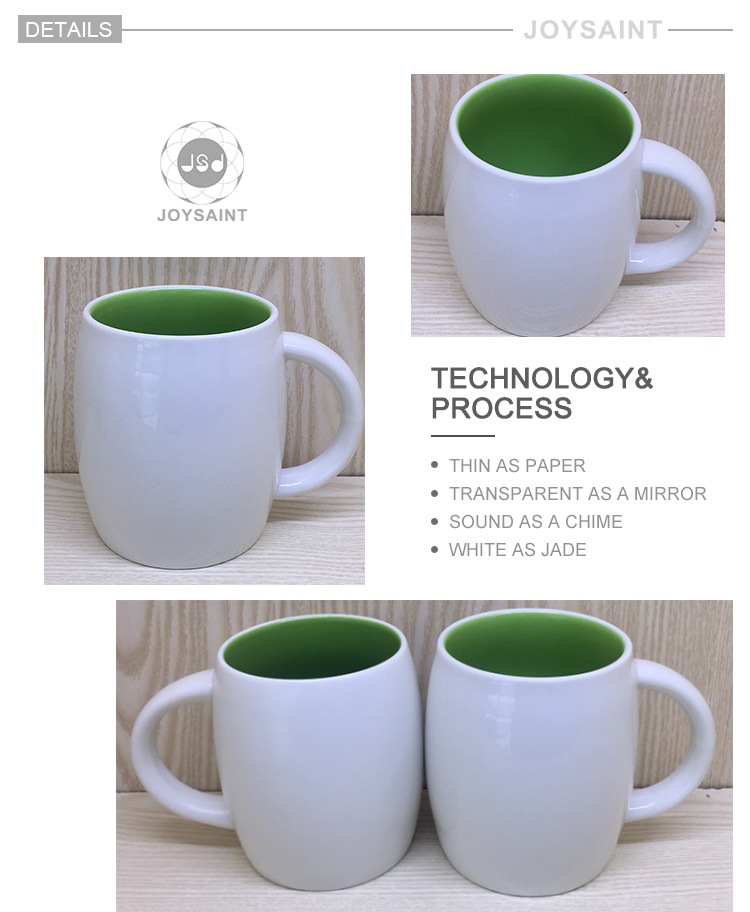 Wholesale Double Mould Coffee Mug Cheap Plain Ceramic Mug Blank Coffee Mugs