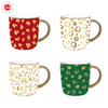 Gold Handle Electroplated Coffee Mug Metal Glaze Mug for Sublimation