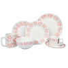Newest flower design new bone china 16pcs dinnerware set tableware