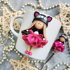 Cutie Cat Girl Dress up Ceramic Mug Polymer Clay Gift Mug