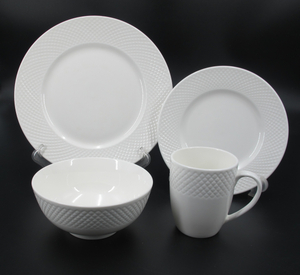 Wholesale Home Style Simple Design New Bone China White Dinner Plate