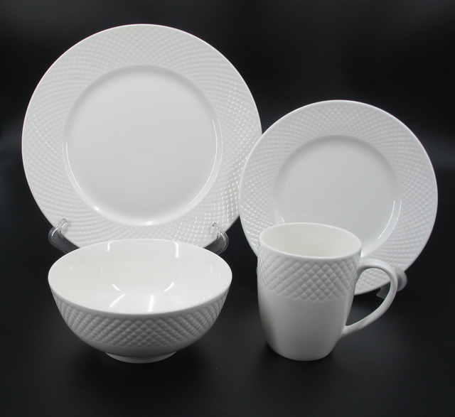 Wholesale Home Style Simple Design New Bone China White Dinner Plate