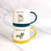 Hot Products Cute Dog Friend Belly Shape Color Handle Ceramics Coffee Drink Ware Mug