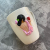Innovative Cute Ceramic Milk Mug With Polymer Clay Girl Perfect Gift Choice
