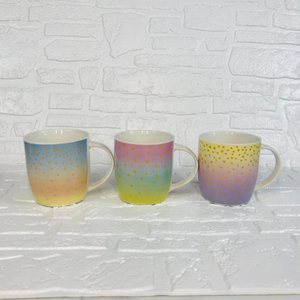 400ml Gradient Ramp Breakfast Enamel Ceramic Office Milk Coffee Tea Cup Mug