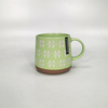 Nordic Design Color Glaze Embossed Coffee Mug for Daily Use
