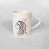 Valentine's Day Gift Mug Ceramic Mug With Heart Shaped Handle Couple Mug