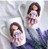 Cute Polymer Clay Girls Ceramic Coffee Mug Funny Gift Mug