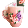 Exquisite Polymer Clay Handmade Sublimation Mug Wedding Gift