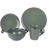 eco-friendly ceramic drinkware reactive glaze stoneware 16pcs dinnerware sets