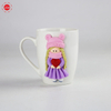 Popular Selling Product Girl and Flower Gift Polymer Clay Mug Ceramic Coffee Cup