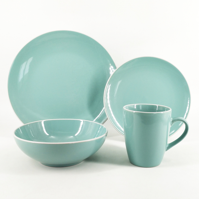 Coupe Shape Dinner Plate Crockery Made in China Porcelain Dinner Set