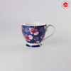 Flower Painting Goblet Ceramic Mugs With Base