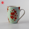Creative design lovely floral printing coffee mug ceramic travel mug