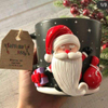 2022 Santa Deer Dress up Boy Polymer Clay Ceramic Coffee Mugs