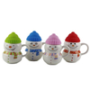 Newest christmas snowman shape coffee mug 3d ceramic cartoon mug