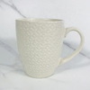Newest Full Color Glaze Embossed Mug Stoneware Coffee Mug