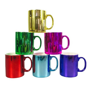 High technology electroplated coating mug metal glaze mug for party