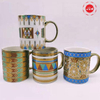 Hot Selling Electric Glaze Ceramic Porcelain Coffee Cup Mugs with Gold Handle