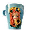 Glossy Color Glaze Cute Girl Polymer Clay Gift Mug