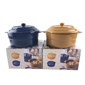 Popular Ceramic Stoneware Soup Bowl With Lid Handle