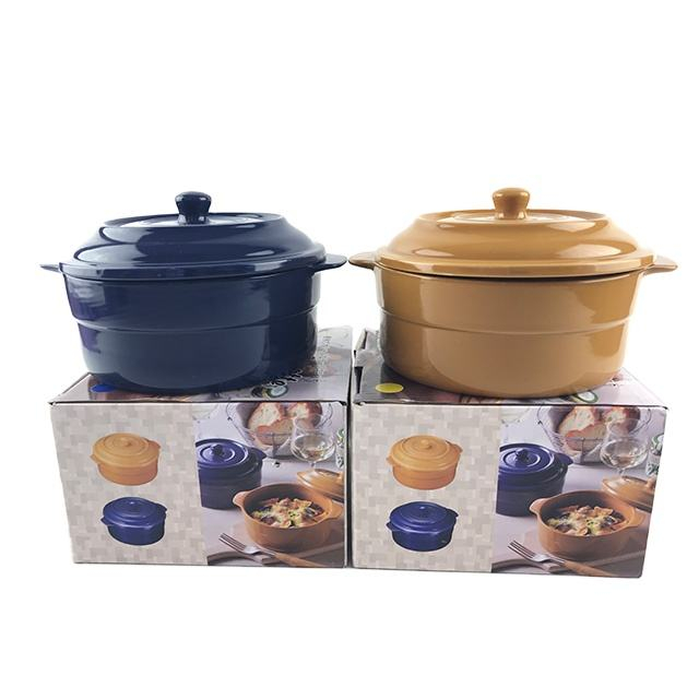 Popular Ceramic Stoneware Soup Bowl With Lid Handle