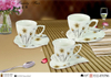 Flower Cup Best Seller Espresso Cup White Coffee Cup and Saucer Set