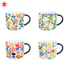 JSD Bulk Order Newest Floral Design Ceramic Coffee Mug With OEM Design