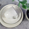 High quality white embossed reactive glaze dinner set for christmas