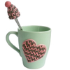 Valentine's Gift Polymer Clay Mug Ceramic Coffee Cup 3D Mugs With Sweater Heart