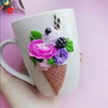 Hot Sale Ceramic Mug With Handmade Polymer Clay Ceramic Gift Mug