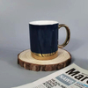 Hot sell color glaze luxury gold plated coffee mug for wine