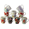 Creative design lovely floral printing coffee mug ceramic travel mug