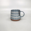 Nordic Design Color Glaze Embossed Coffee Mug for Daily Use