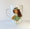 Popular Sale Cutie Little Angel Girl Polymer Clay Mug Ceramic Gift Mug