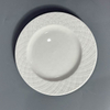 2024 Hot Sell New Bone China White Embossed 16pcs Dinner Set