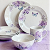 Ceramic Porcelain Floral Butterfly Reusable Dishwasher Safe Sustainable JSD Brand Dinner Set