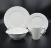 Cheap Wholesales Porcelain Tableware Set Crockery Embossed White Ceramic Dinner Set