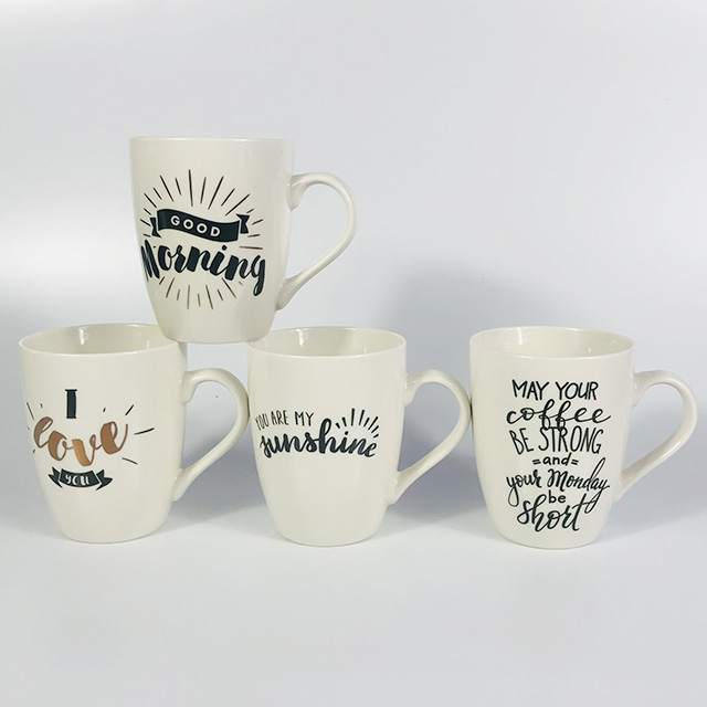 Simple letter design coffee mug drinkware cute design mug