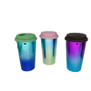 2022 Creative design rainbow color soft touch mug electric glazed mug