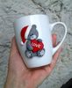 Valentine's Gift Polymer Clay Mug Ceramic Coffee Cup 3D Mugs With Sweater Heart