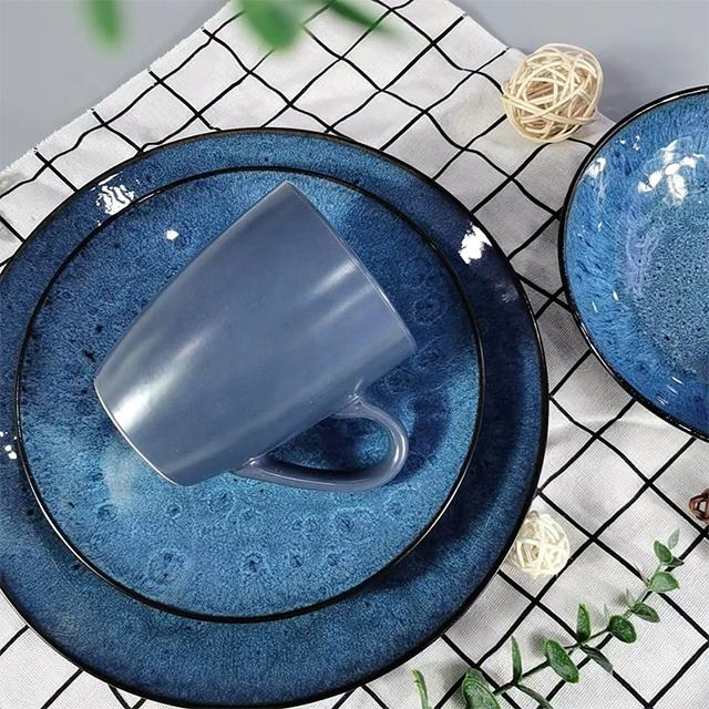 Nordic design reactive glaze dinner set ceramic best selling product