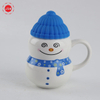 Newest christmas snowman shape coffee mug 3d ceramic cartoon mug