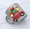 2022 Santa Deer Dress up Boy Polymer Clay Ceramic Coffee Mugs