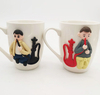 Hot Selling Boy Decoration 3D Polymer Clay Ceramic Gift Milk Coffee Cup for Father's Day