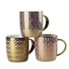Hot Selling Electric Glaze Ceramic Porcelain Coffee Cup Mugs with Gold Handle