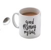 Letter Decal Ceramic Breakfast With Golden Handgrip Milk Coffee Cup Mug