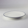 Wholesale 6 inch 9 inch Ceramic Plain Thread and Blue-Edged bowl set