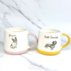 Hot Products Cute Dog Friend Belly Shape Color Handle Ceramics Coffee Drink Ware Mug